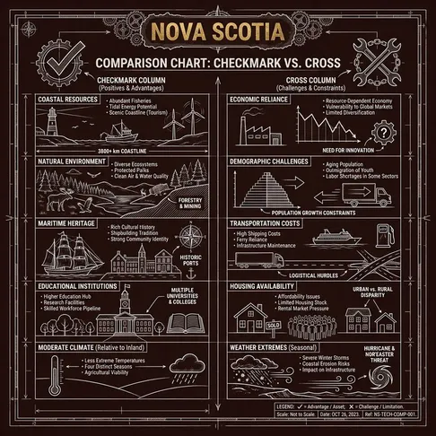 explore Nova Scotia's main highlights and drawbacks